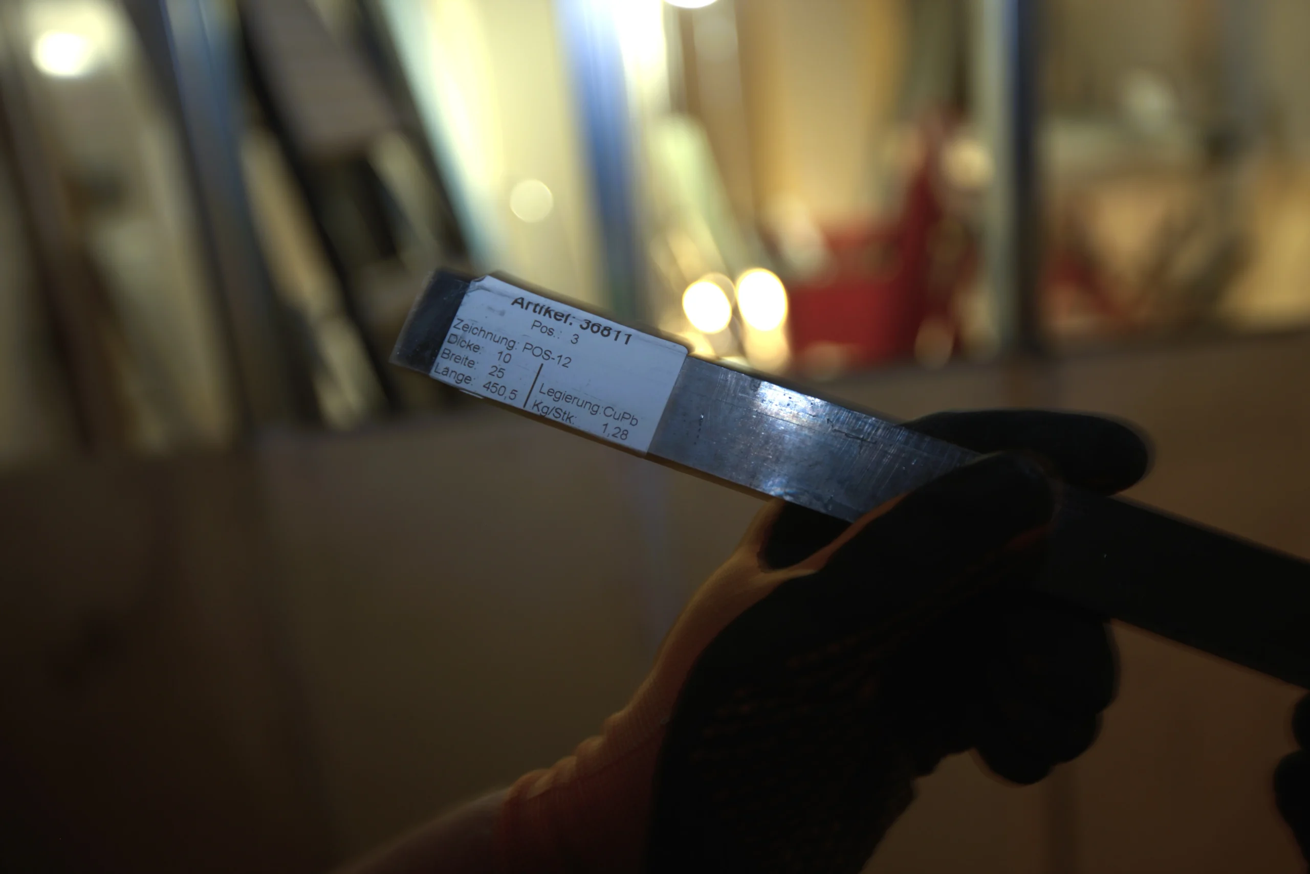 Närbild på en blylist.